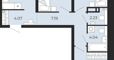 3-к. квартира, 73&nbsp;м²