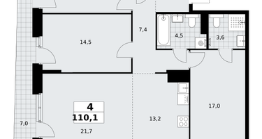 4-к. квартира, 110&nbsp;м²