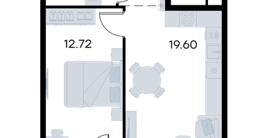 1-к. квартира, 40 м²