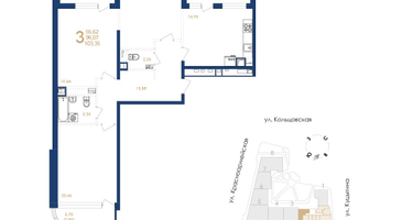 3-к. квартира, 103&nbsp;м²