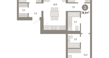 3-к. квартира, 78&nbsp;м²