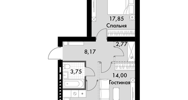 2-к. квартира, 53&nbsp;м²