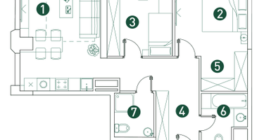 3-к. квартира, 66 м²