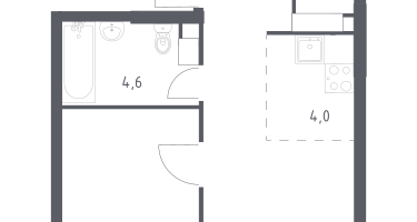 Студия, 38&nbsp;м²