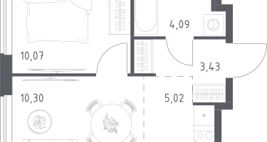 Студия, 32&nbsp;м²