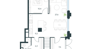 4-к. квартира, 125 м²