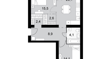 2-к. квартира, 67&nbsp;м²