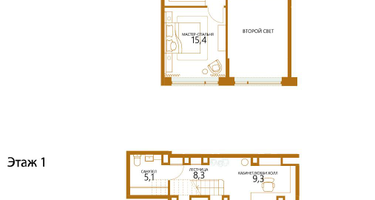 1-к. квартира, 116&nbsp;м²