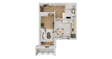 1-к. квартира, 41&nbsp;м²