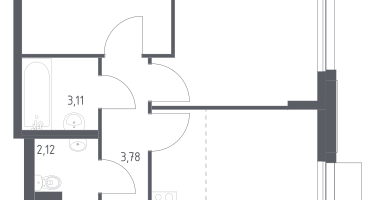 Студия, 51&nbsp;м²