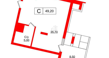 Студия, 36&nbsp;м²