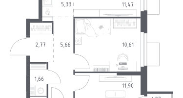 Студия, 53&nbsp;м²