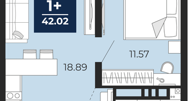 1-к. квартира, 37 м²