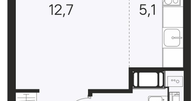 Студия, 28&nbsp;м²