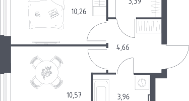 1-к. квартира, 32&nbsp;м²