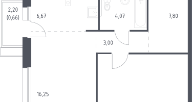 Студия, 54&nbsp;м²