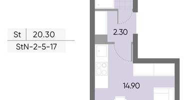 Студия, 20&nbsp;м²