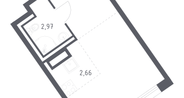 Студия, 22&nbsp;м²