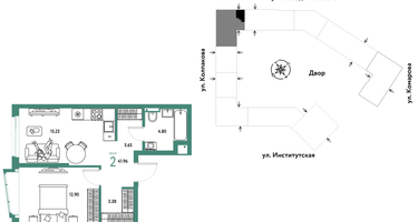 Студия, 41&nbsp;м²