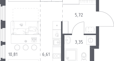 Студия, 26&nbsp;м²