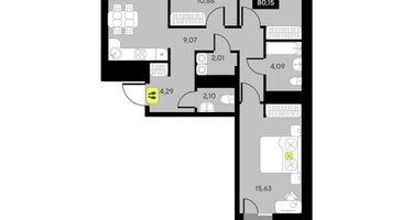 3-к. квартира, 80&nbsp;м²