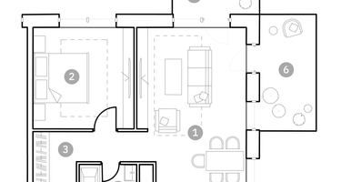 2-к. квартира, 64&nbsp;м²