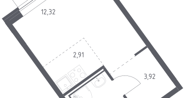 Студия, 22&nbsp;м²