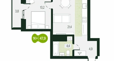 Студия, 47&nbsp;м²