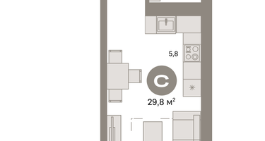 Студия, 29&nbsp;м²