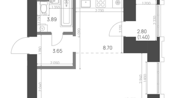 Студия, 34&nbsp;м²