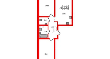 2-к. квартира, 67&nbsp;м²