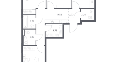 3-к. квартира, 77&nbsp;м²