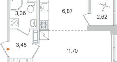 Студия, 26&nbsp;м²