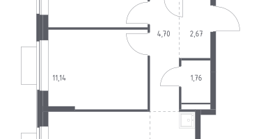 Студия, 52&nbsp;м²