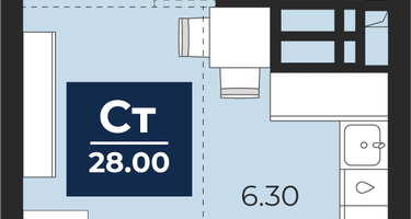 Студия, 25&nbsp;м²