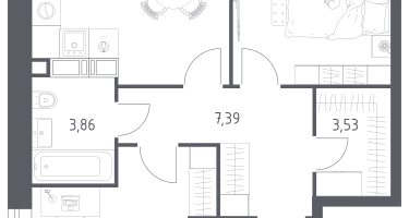2-к. квартира, 48&nbsp;м²