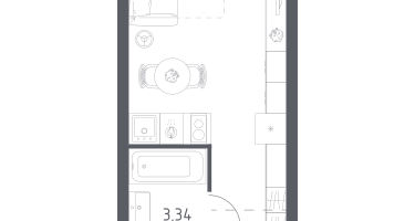 Студия, 20&nbsp;м²