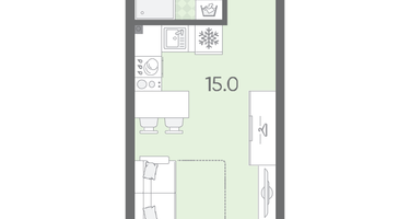 Студия, 21&nbsp;м²