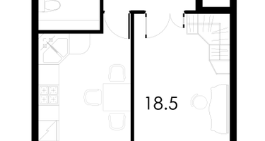 1-к. квартира, 46&nbsp;м²