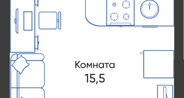 Студия, 24&nbsp;м²