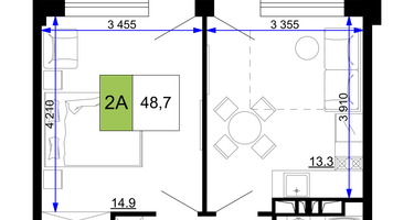 2-к. квартира, 48&nbsp;м²