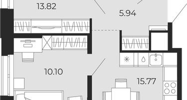 2-к. квартира, 52 м²