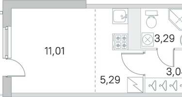 Студия, 24&nbsp;м²