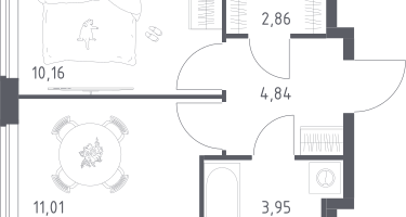 1-к. квартира, 32&nbsp;м²