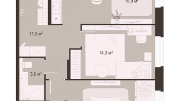 2-к. квартира, 70 м²