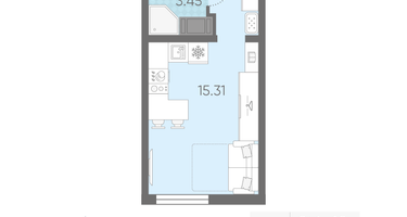 Студия, 21&nbsp;м²