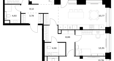 Студия, 115&nbsp;м²