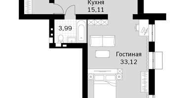 1-к. квартира, 65&nbsp;м²