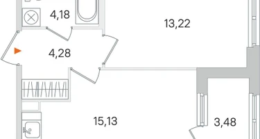 1-к. квартира, 38&nbsp;м²