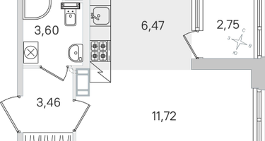 Студия, 26&nbsp;м²